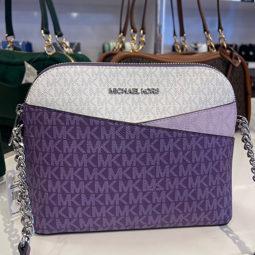 MICHAEL KORS Jet Set Travel Color-Block Signature Logo Crossbody Bag
Dark Purple - Picture 6 of 16